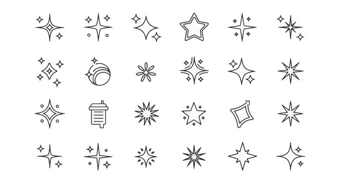 Minimalist Outline Icon Set Featuring Thin Line Vector Symbols for Web Design User Interface and Mobile App Development Isolated on White Background Professional Graphic Elements