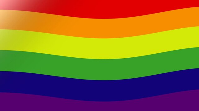Vibrant Waving Rainbow Flag Symbolizing LGBTQ Pride Diversity and Inclusion Celebration.