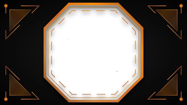 Luxurious premium animated Royal Obsidian Octagon Frame elegant royal frame background