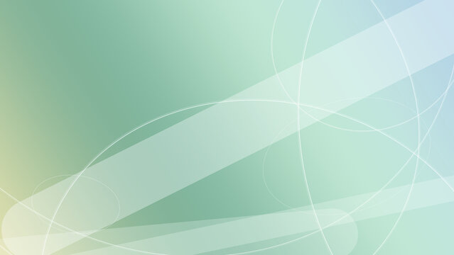 A smooth abstract design with flowing ribbon shapes and thin curves in blue-green tones, creating a calm, modern backdrop with ample space for text.