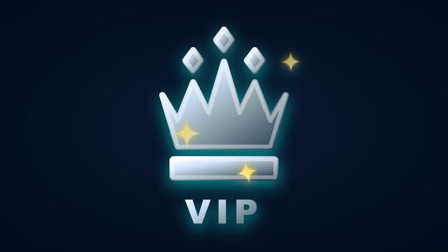 Luxurious premium animated Crown Platinum Vip elegant royal frame background