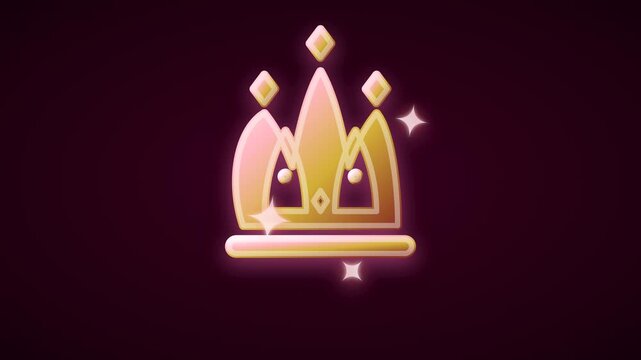 Luxurious premium animated Crown Rosegold Premium elegant royal frame background