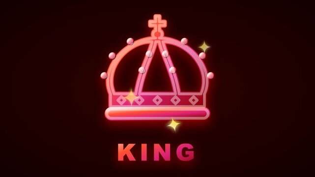 Luxurious premium animated Crown Ruby King elegant royal frame background
