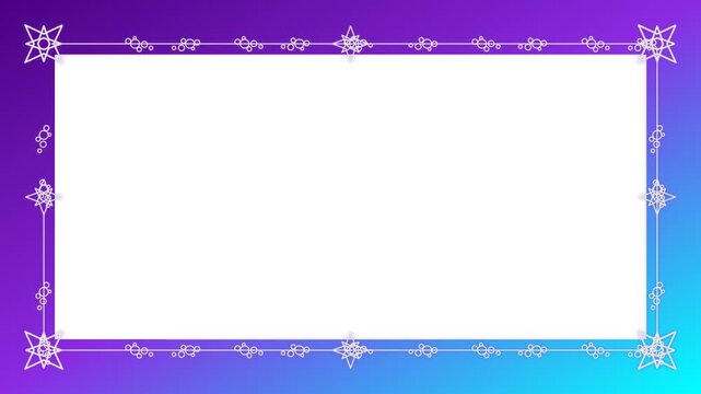 Luxurious premium animated Amethyst Sapphire Floral elegant royal frame background