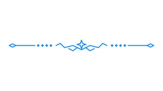 Elegant ornamental Sapphire Crystal Adorno decorative adorno border animation