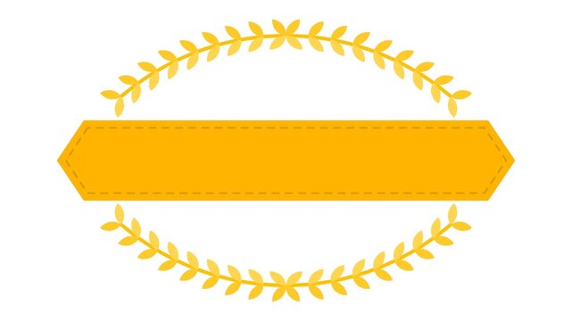 Arrow Pointed Banner Laurel Wreath