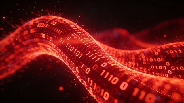 Futuristic Binary Code and Digital Data Technology Background