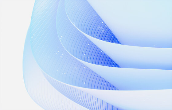 Abstract flowing wave layered with futuristic digital data pattern. 3d rendering