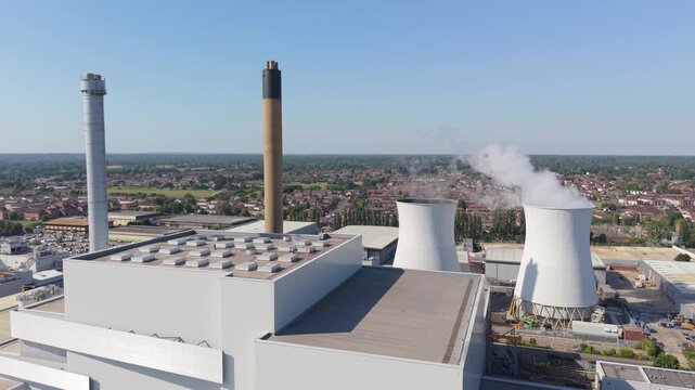 Multifuel Power Station Generating Electricity From Waste in Daylight