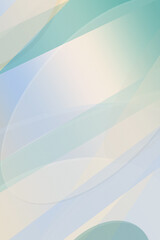 Fototapeta premium Pastel curved abstract shapes in mint, blue, and cream create a calm, modern backdrop with soft gradients and copy space for design and branding.