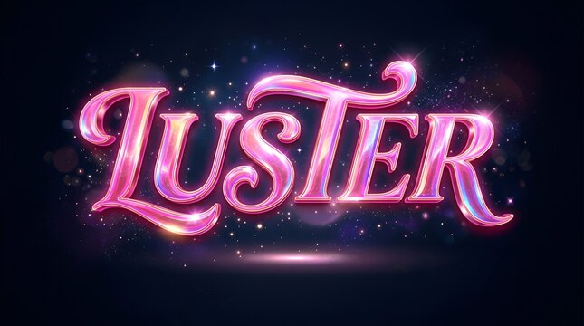 Shiny Luster Text Effect with Glitter and Bokeh - Pink and Blue Glow