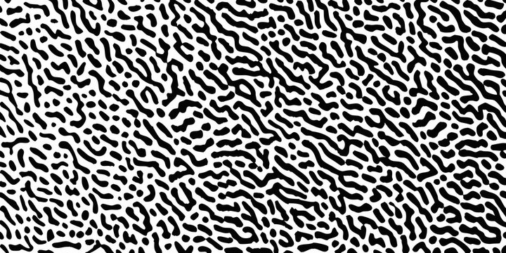 Abstract organic pattern with irregular black and white shapes