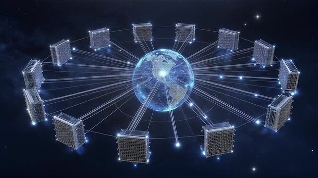 Abstract Visualization of Global Data Connectivity with Nodes and Lines