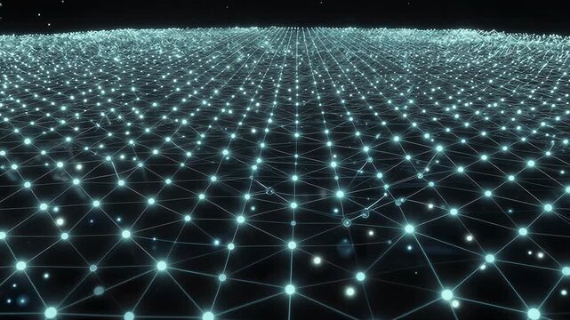 Exploring a Vibrant Digital Landscape with Illuminated Connections