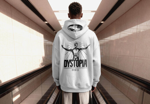 Streetwear Hoodie Mockup &ndash; Back View Apparel Presentation (PSD)