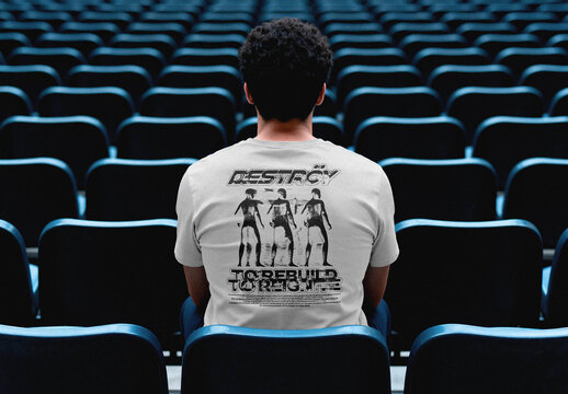 T-shirt Mockup &ndash; in Auditorium Apparel Presentation (PSD)