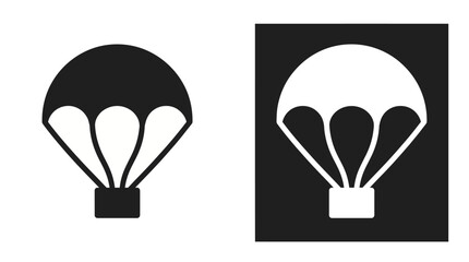Minimalist Parachute Icon Illustration for Skydiving, Adventure, and Aerial Sport Concepts © Tulippp