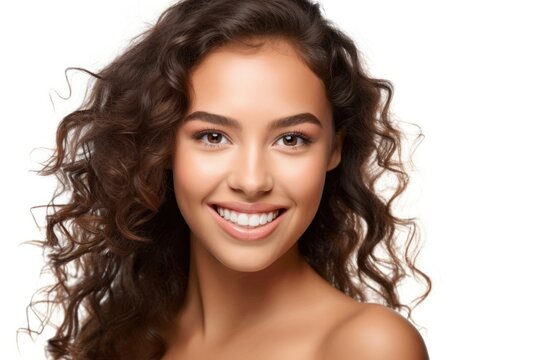 Beauty portrait smiling adult smile.