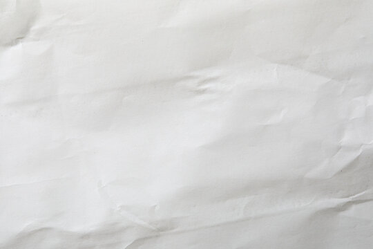 Close-up of blank white wrinkled paper