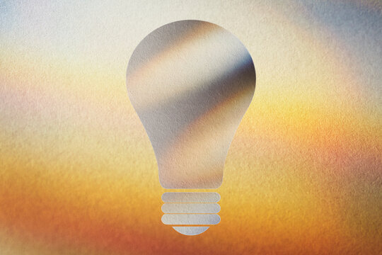 Lightbulb shape on abstract background