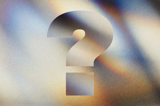 Question mark on abstract background