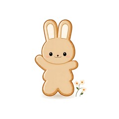 Obraz premium Cute cartoon bear with honey pot in flat vector style.