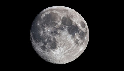 Obraz premium High Resolution Moon With Photorealistic Surface And Tonal Lunar Details Isolated On A Transparent Background