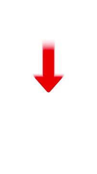 Red down arrow motion graphic loop, indicating decrease or download action on white background.