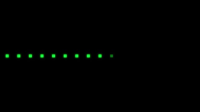 Animated square dots looping animation on dark background.