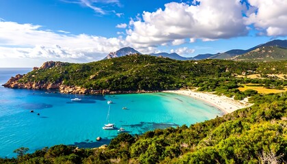 Obraz premium Tropical island beach with clear water.