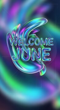 Welcome neon sign with vibrant purple and green glow.