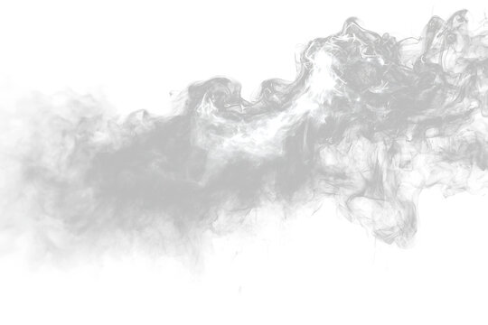 Realistic fog effect with white smoke cloud isolated PNG