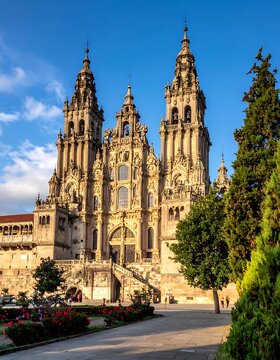Historic Cathedral Architecture Gothic Style Building.