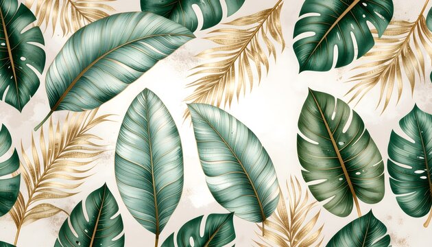 green feathers background