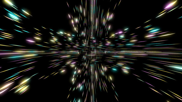 Hyperspace Warp Speed Light Streaks and Cosmic Background