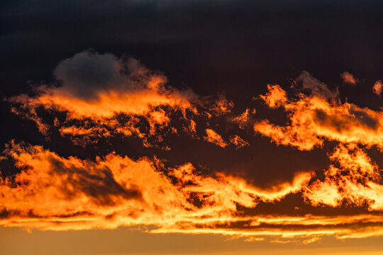 Dramatic sky at sunset