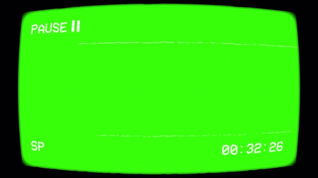 VHS pause convex effect like an analog TV 4k video