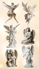 Obraz premium Angel statue design element set