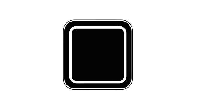 Black rounded square with multiple thin border layers.