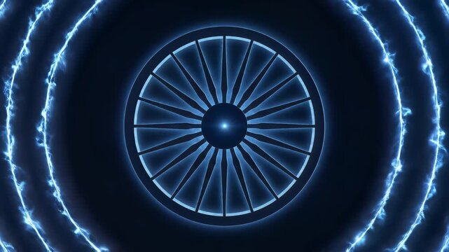 Glowing Ashoka Chakra Symbol for India Independence Day
