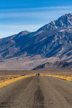 Empty rural road over Trail Creek Pass