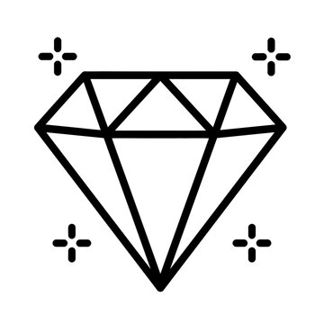 A shiny diamond icon sparkles brightly with lines and geometric shapes