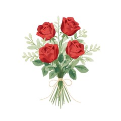 Fototapeta premium bouquet of red roses