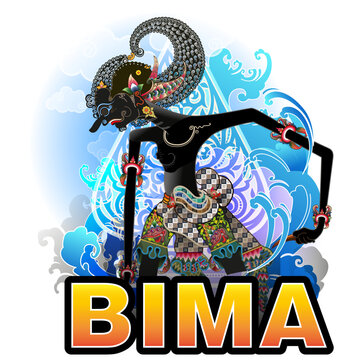 Vector illustration, modification of the character of wayang Bima, or Sena in the Mahabharata story.