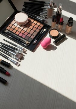 Makeup Essentials Brushes Palette - Lifestyle Photography Scene