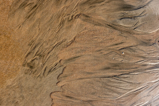 Abstract patterns on beach sand