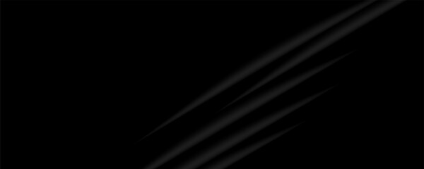 Fototapeta premium Black and grey modern abstract wide banner with lines and geometric shapes. Gray and black business corporate. suit for media in product design