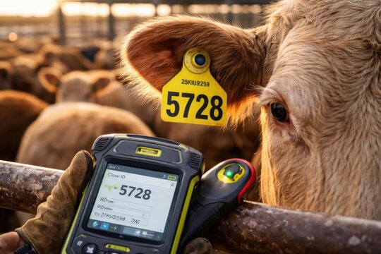 Croquetas auriculares para ganado y sistema de identificaci&oacute;n de ganado en ranchos comerciales