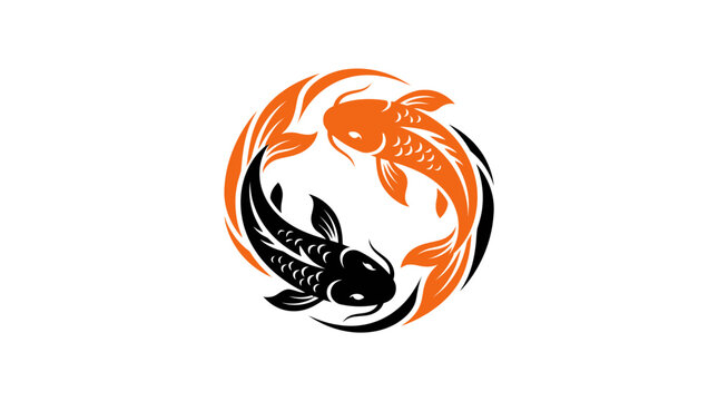 Yin Yang Koi Fish Symbol - Harmony and Balance