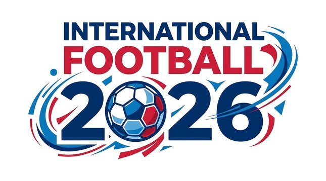 International football 2026 logo with soccer ball and swoosh design and fifa world cup 2026, fifa world cup, world cup, world cup 2026, football 2026